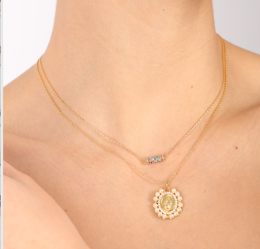 COLLAR VIRGEN PERLAS