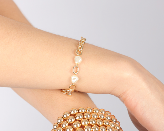 PULSERA CADENA PERLA