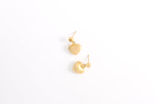 ARETES CORAZON COLGANTES