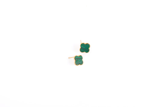 ARETES TREBOL VERDE