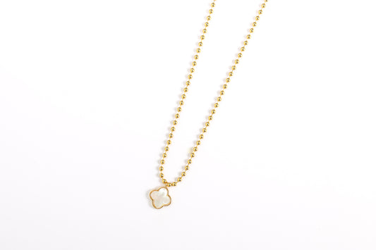 COLLAR TREBOLES BLANCO