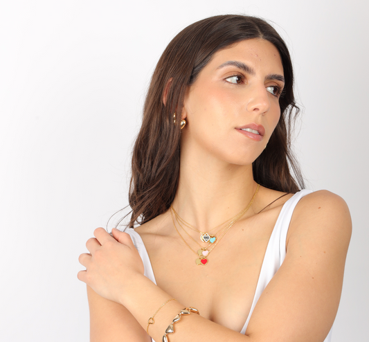 COLLAR CORAZON TURQUESA