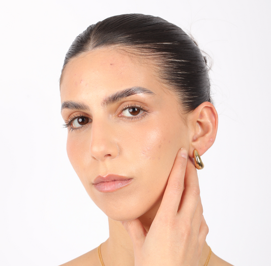 ARETES GOTA ORO LAMINADO